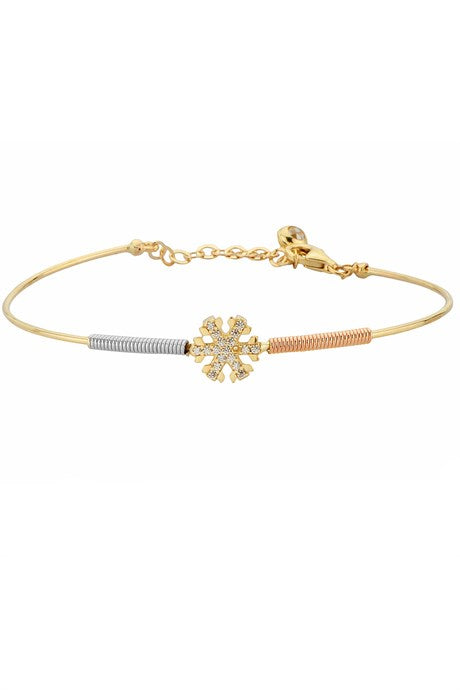 Solid Gold Spring Snowflake Bracelet | 14K (585) | 3.96 gr