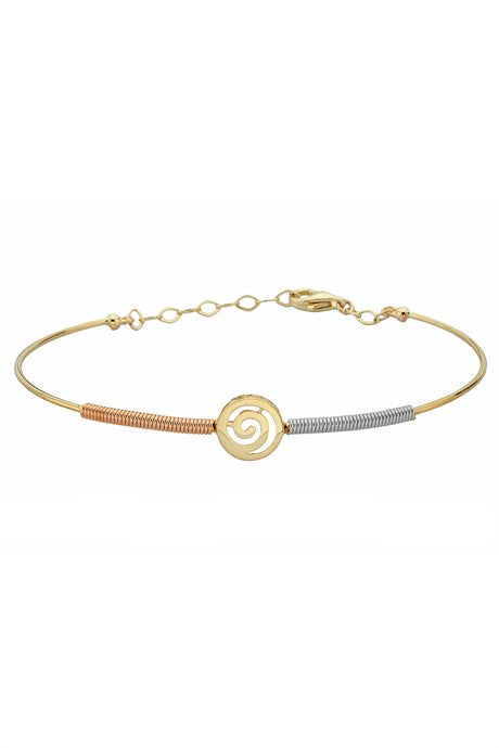 Solid Gold Spring Spiral Bracelet | 14K (585) | 3.36 gr