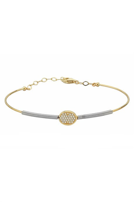 Solid Gold Spring Design Bracelet | 14K (585) | 3.49 gr