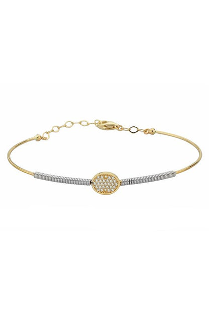 Solid Gold Spring Design Bracelet | 14K (585) | 3.49 gr