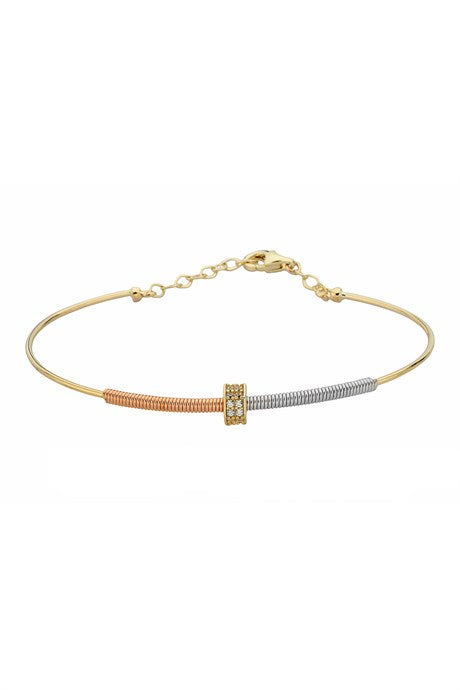 Solid Gold Spring Design Bracelet | 14K (585) | 3.79 gr