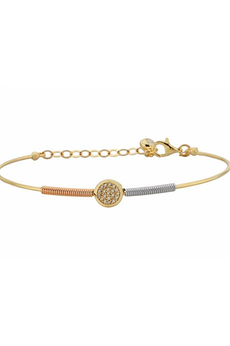 Solid Gold Spring Design Bracelet | 14K (585) | 3.39 gr