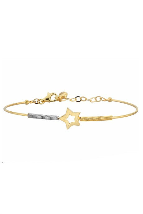 Solid Gold Spring Star Bracelet | 14K (585) | 3.57 gr