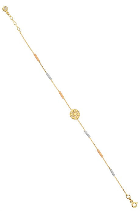 Pulsera de estrella de resorte de oro macizo | 14K (585) | 2,45 gramos