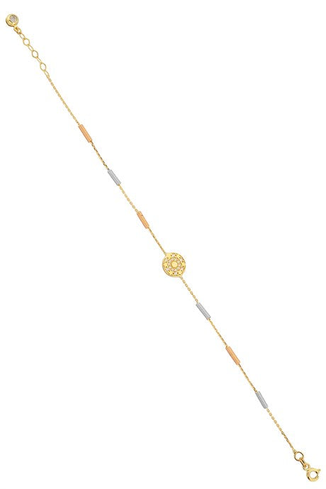 Solid Gold Spring Star Bracelet | 14K (585) | 2.45 gr