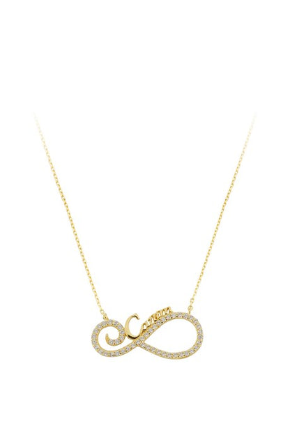Solid Gold "Canım" Written Infinity Necklace | 14K (585) | 2.16 gr