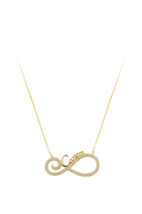 Solid Gold "Canım" Written Infinity Necklace | 14K (585) | 2.16 gr