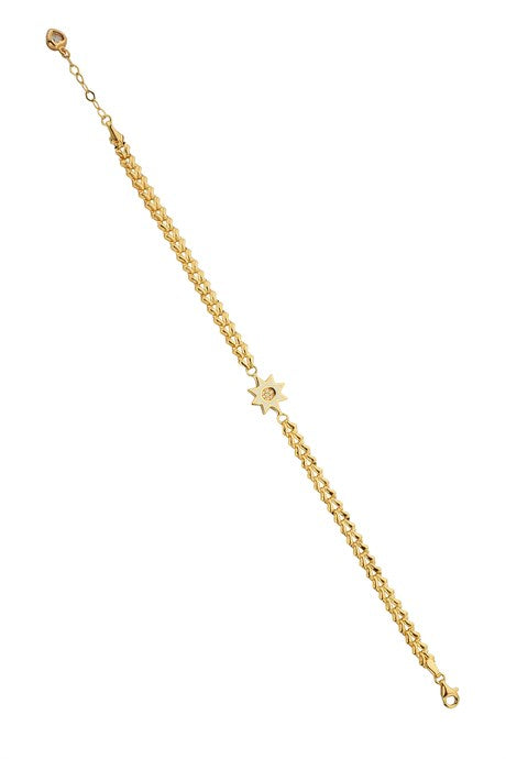 Solid Gold Star Bracelet | 14K (585) | 4.39 gr