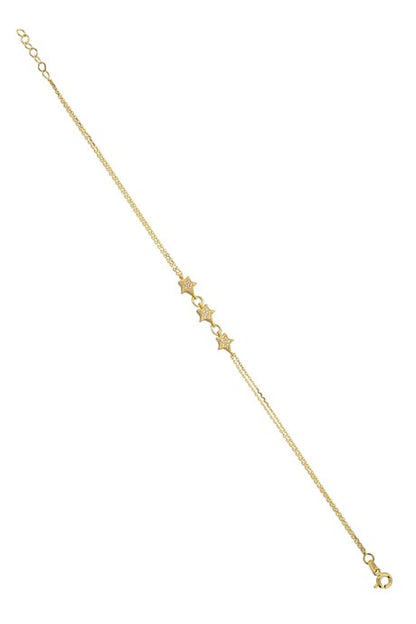 Solid Gold Star Bracelet | 14K (585) | 1.97 gr