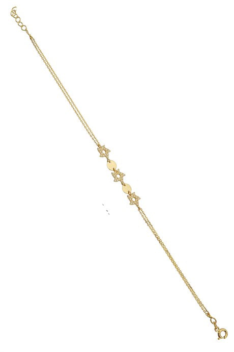 Solid Gold Star Bracelet | 14K (585) | 1.61 gr