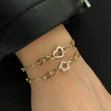 Solid Gold Star Bracelet | 14K (585) | 2,64 gr