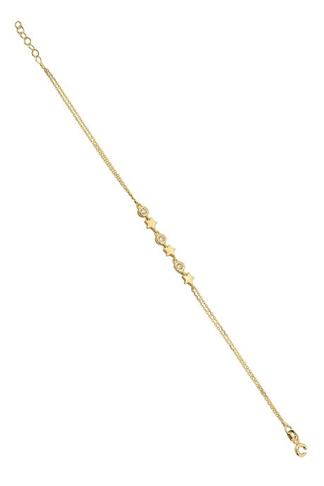 Bracelet étoile en or massif | 14K (585) | 2,17 grammes