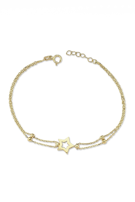Solid Gold Star Bracelet | 14K (585) | 1.89 gr