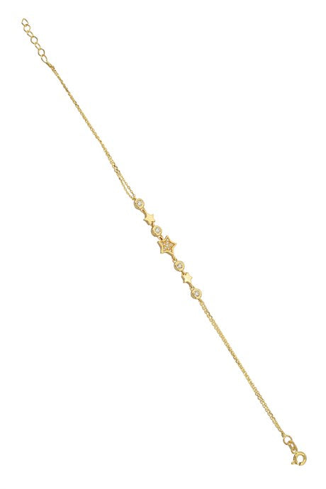 Solid Gold Star Bracelet | 14K (585) | 2.43 gr