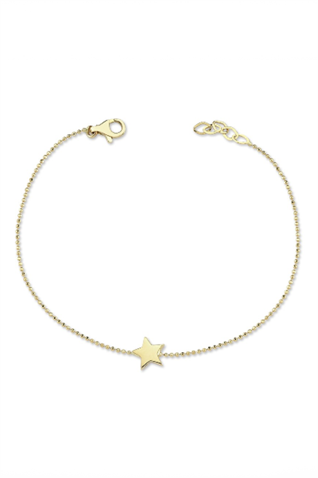 Pulsera de estrella de oro macizo | 14K (585) | 2,15 gramos