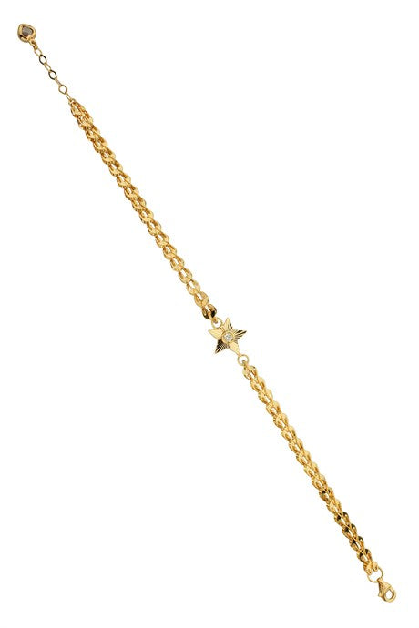 Bracelet étoile en or massif | 14K (585) | 5,08 grammes