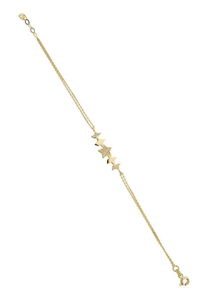 Pulsera de estrella de oro macizo | 14K (585) | 1,47 gramos