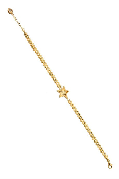 Pulsera de estrella de oro macizo | 14K (585) | 4,65 gramos