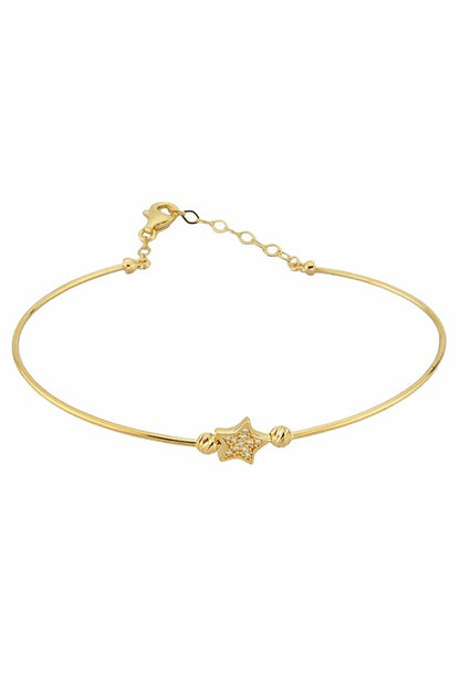 Pulsera de estrella de oro macizo | 14K (585) | 2,57 gramos