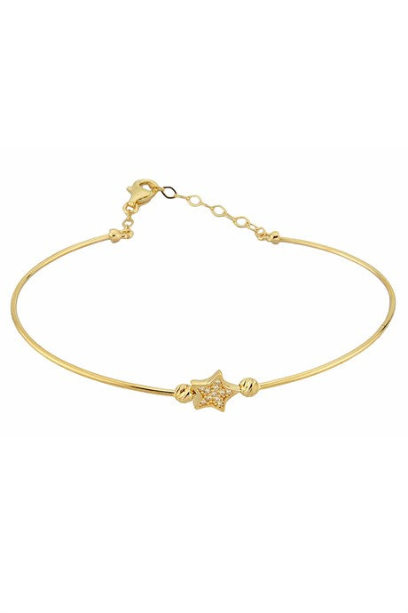 Solid Gold Star Bracelet | 14K (585) | 2.57 gr