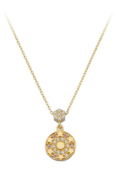 Solid Gold Star With Figure Necklace | 14K (585) | 1.92 gr