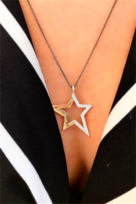 Solid Gold Star Necklace | 14K (585) | 7.22 gr