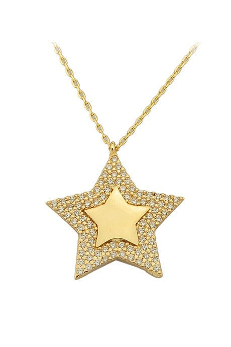 Solid Gold Star Necklace | 14K (585) | 2.27 gr