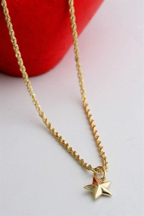 Solid Gold Star Necklace | 14K (585) | 3.93 gr