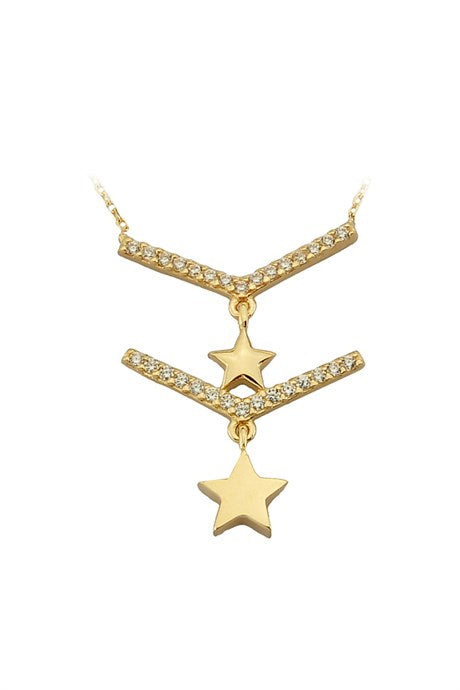 Collar de estrella de oro macizo | 14K (585) | 2,10 gramos