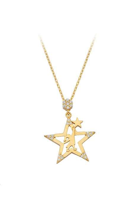 Solid Gold Star Necklace | 14K (585) | 2.15 gr