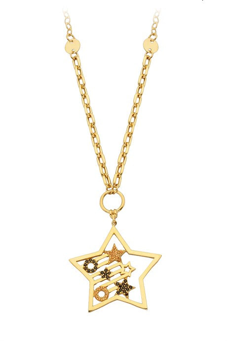 Solid Gold Star Necklace | 14K (585) | 8.09 gr