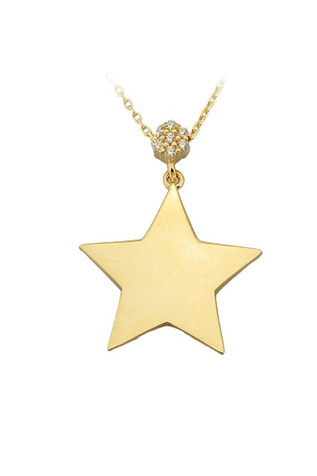 Solid Gold Star Necklace | 14K (585) | 2.23 gr