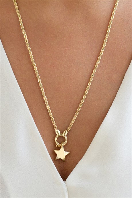 Solid Gold Star Necklace | 14K (585) | 6.36 gr