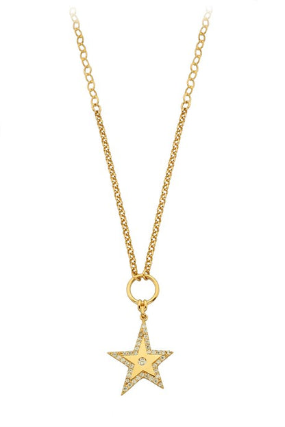 Collier étoile en or massif | 14K (585) | 5.10 gr