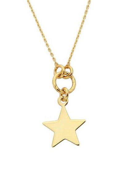 Collar de estrella de oro macizo | 14K (585) | 1,00gr