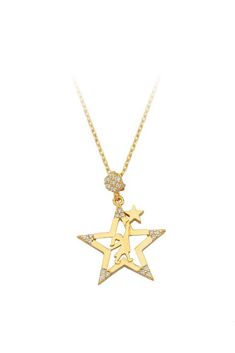 Solid Gold Star Necklace | 14K (585) | 2.15 gr