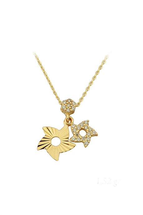 Solid Gold Star Necklace | 14K (585) | 1.52 gr