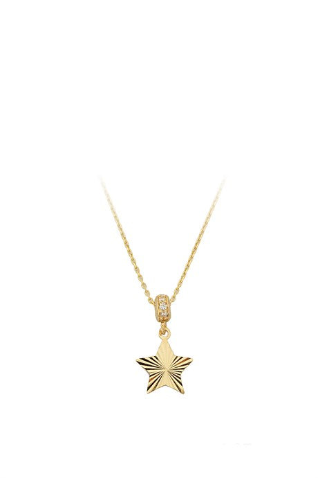 Collar de estrella de oro macizo | 14K (585) | 1,97 gramos