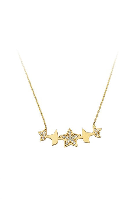 Collar de estrella de oro macizo | 14K (585) | 1,60 gramos