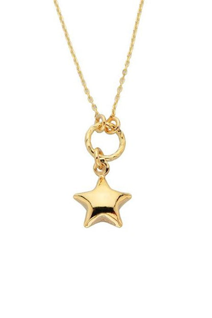 Collar de estrella de oro macizo | 14K (585) | 1,10 gramos