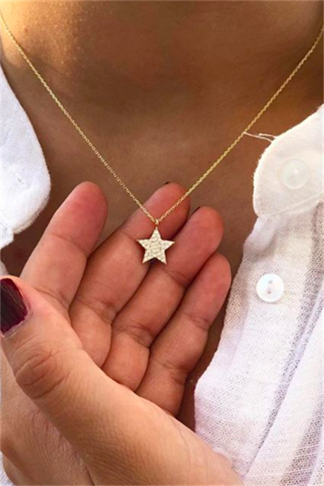 Solid Gold Star Necklace | 14K (585) | 1.60 gr