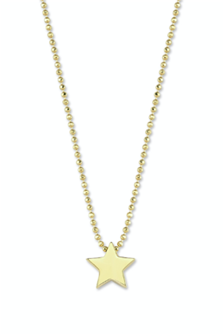 Collar de estrella de oro macizo | 14K (585) | 2,16 gramos