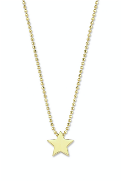 Collar de estrella de oro macizo | 14K (585) | 2,16 gramos