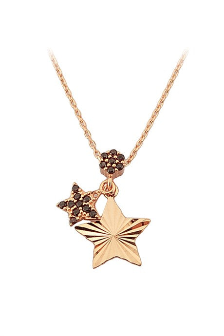 Collar de estrella de oro macizo | 14K (585) | 1,71 gramos