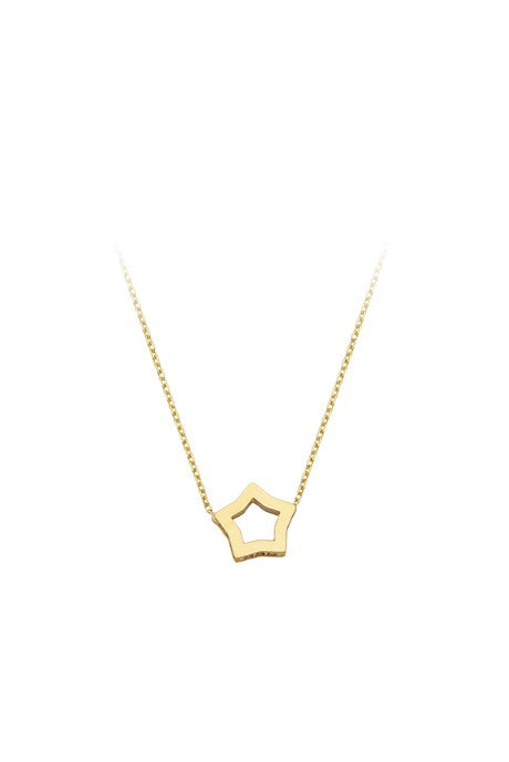 Solid Gold Star Necklace | 14K (585) | 1.45 gr