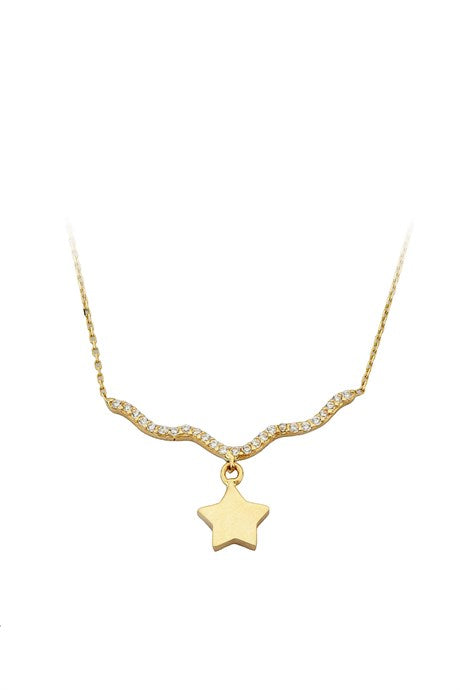 Collier étoile en or massif | 14K (585) | 1,87 g