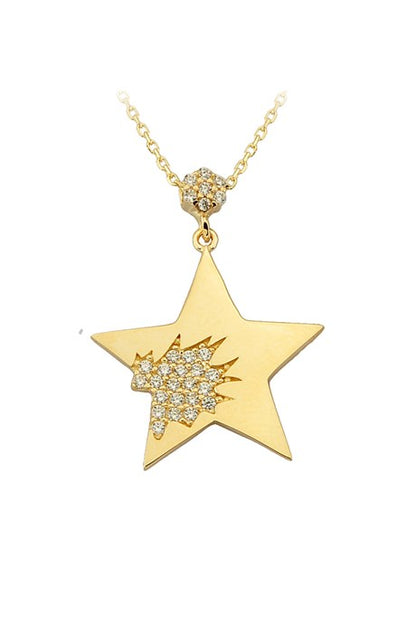 Solid Gold Star Necklace | 14K (585) | 2.46 gr