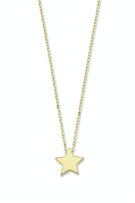 Collar de estrella de oro macizo | 14K (585) | 1,29 gramos