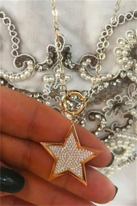 Solid Gold Star Necklace | 14K (585) | 7.52 gr