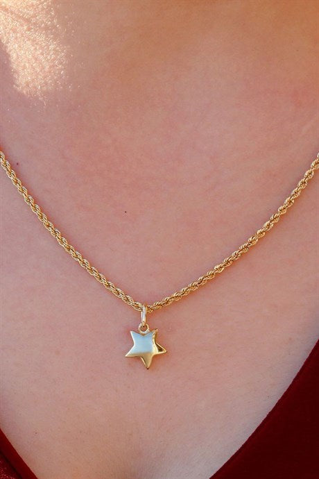 Solid Gold Star Necklace | 14K (585) | 3.93 gr